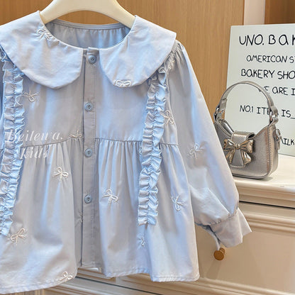 A children's long-sleeved shirt