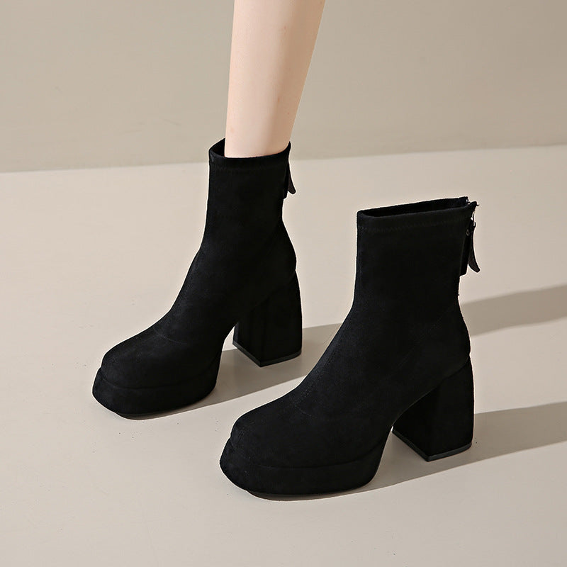 A suede boot