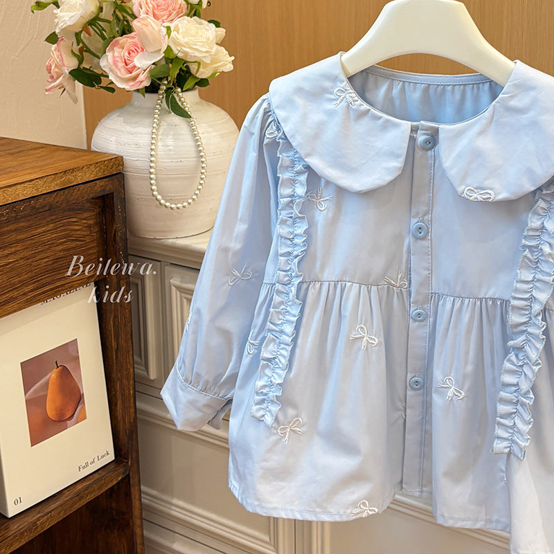 A children's long-sleeved shirt