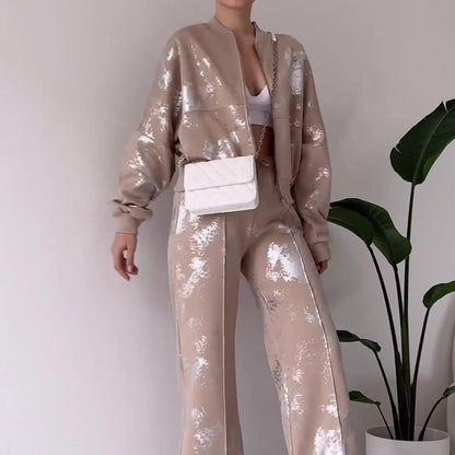 A Sequin Trendy Sweatshirt Set