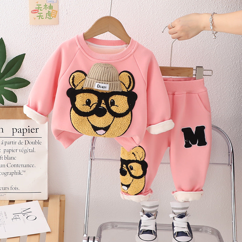 A cartoon fleece suit