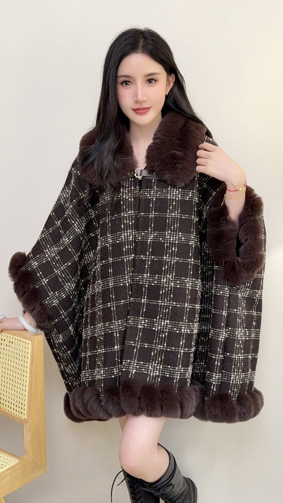 A faux fur jacket