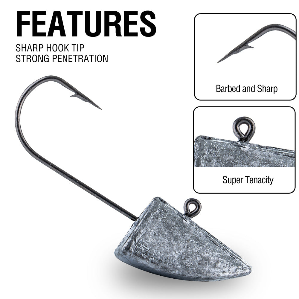 A fishing hook anti-hanging bottom fish hook, tumbler microscopic lead hook