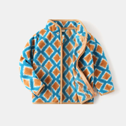 A children's warm fleece jacket for winter