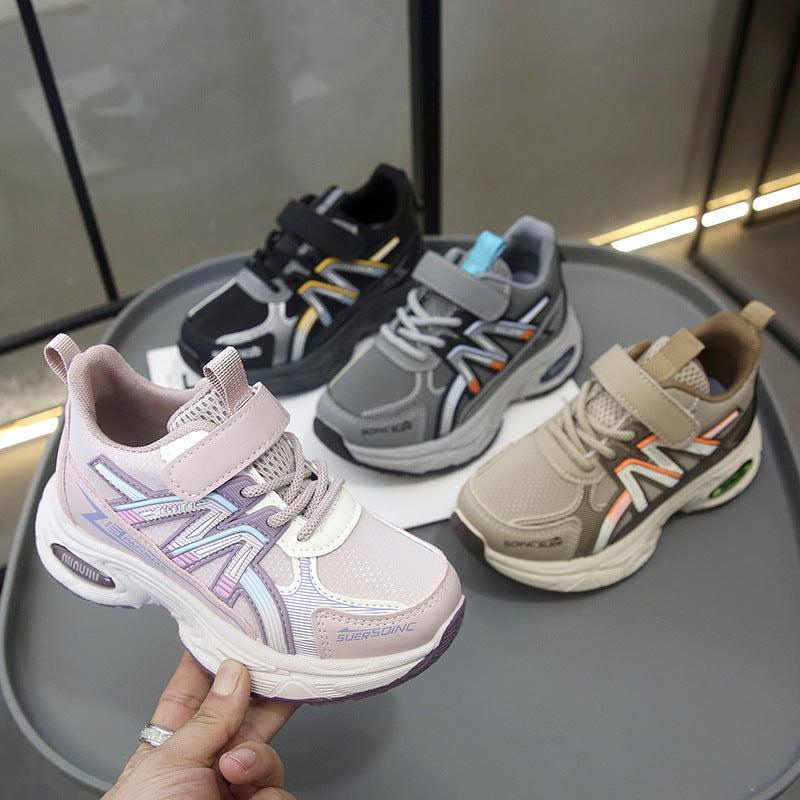 A children's sports shoes