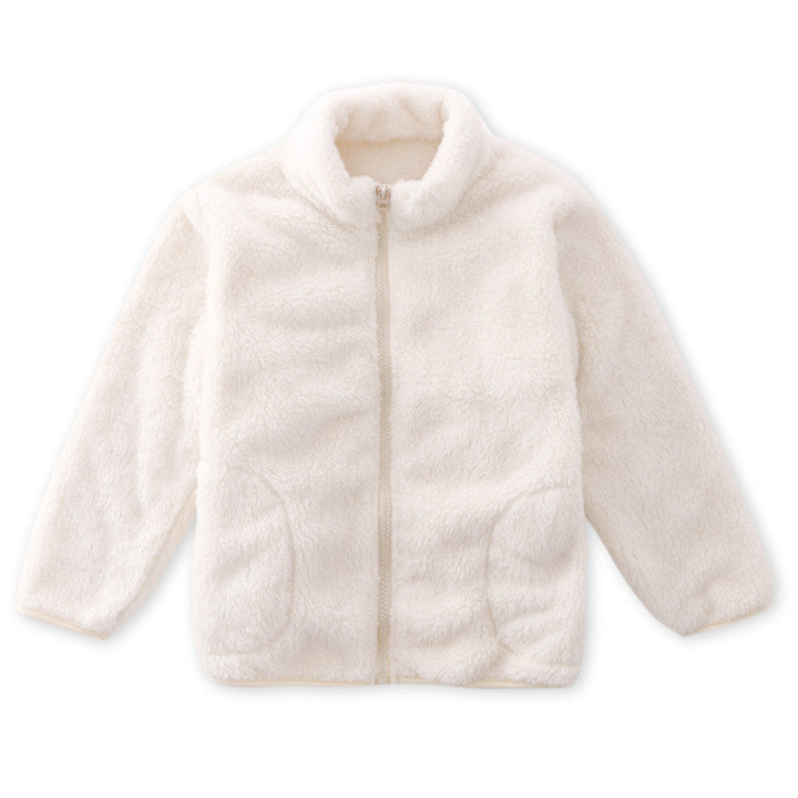 A children's warm fleece jacket for winter