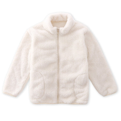 A children's warm fleece jacket for winter