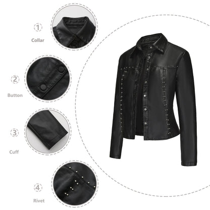 A women's leather jacket