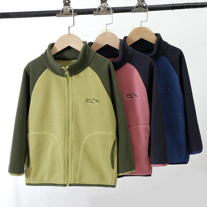 A Children's fleece warm jacket