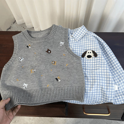 A two-piece set of children's shirts