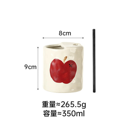 A apple ceramic cup