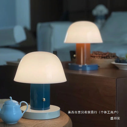 A mushroom lamp