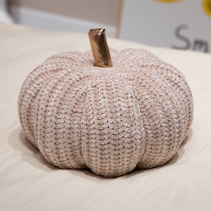 A wool pumpkin throw pillow decorative ornament