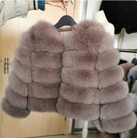 A warm faux fur jacket