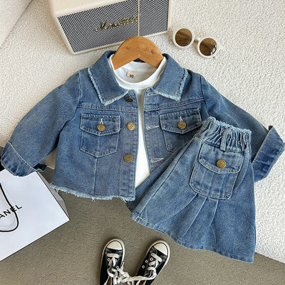A children's denim suit