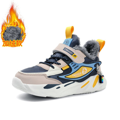 A boys cotton shoes sports shoes new velvet cotton shoes medium