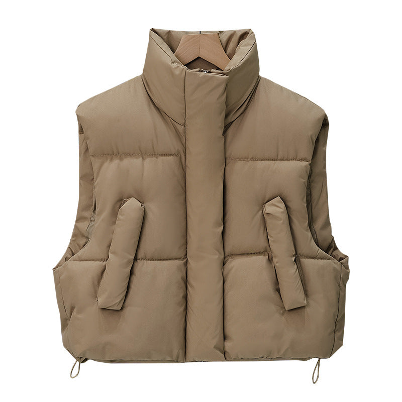 A winter women's vest jacket