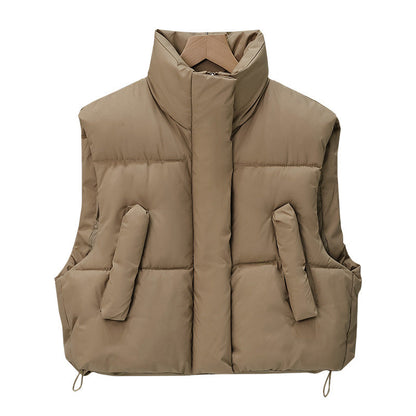 A winter women's vest jacket