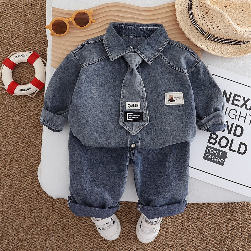 A children's denim suit