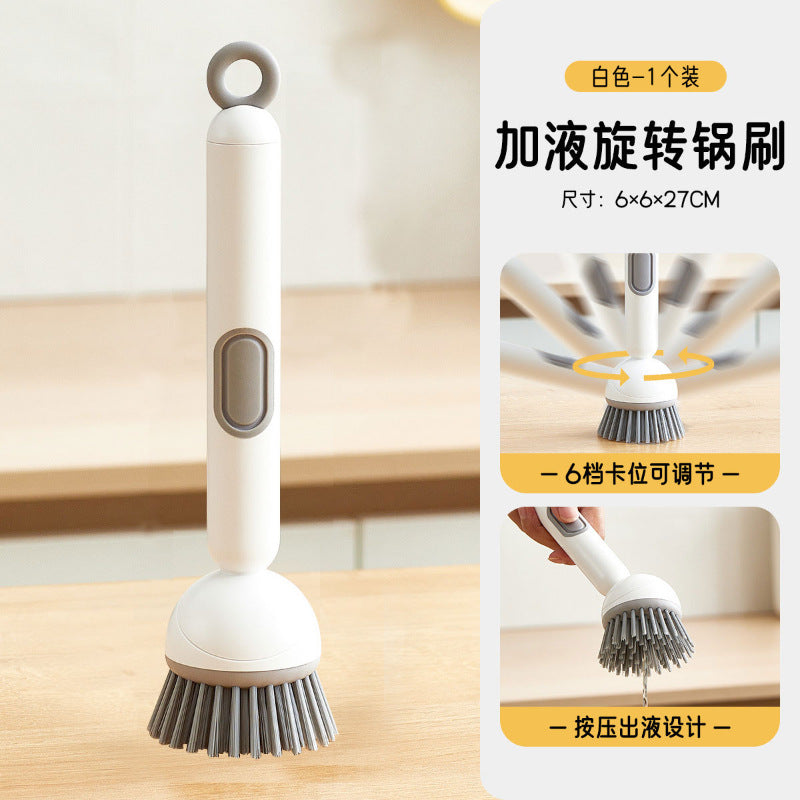 A long-handled brush