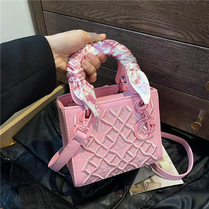 A  bag with embroidery pattern