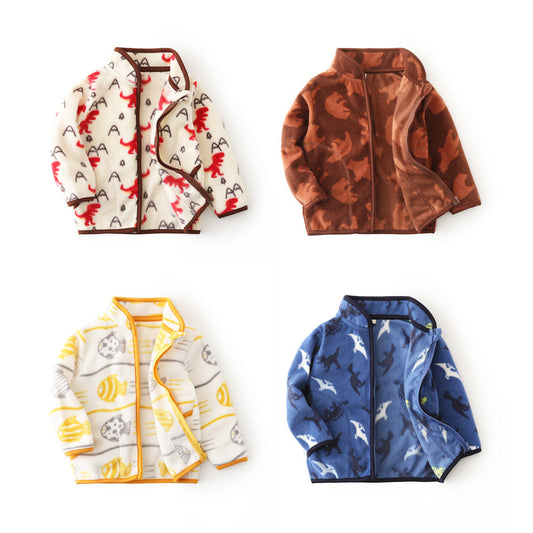 A children's warm fleece jacket for winter