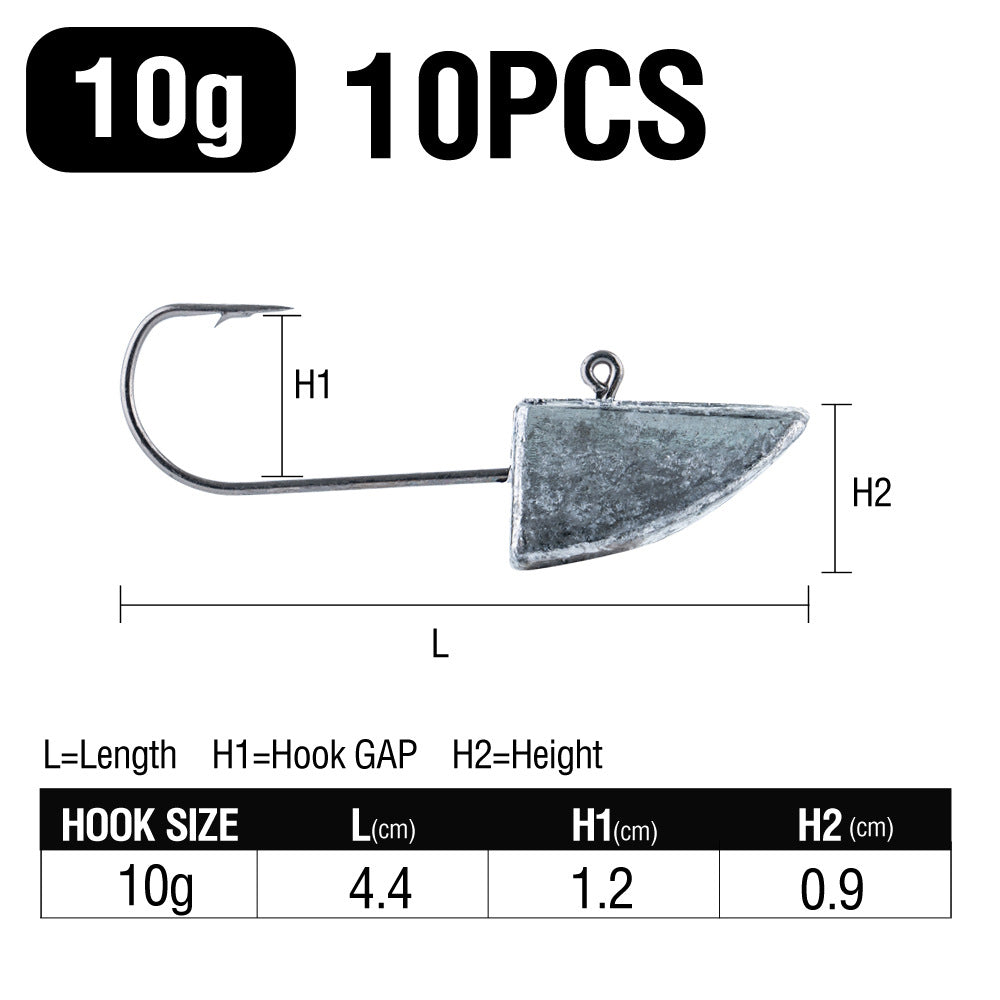 A fishing hook anti-hanging bottom fish hook, tumbler microscopic lead hook