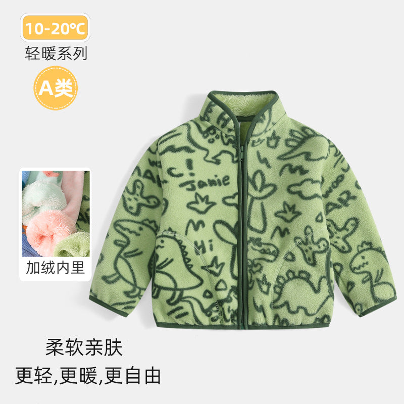 A children's warm fleece jacket for winter