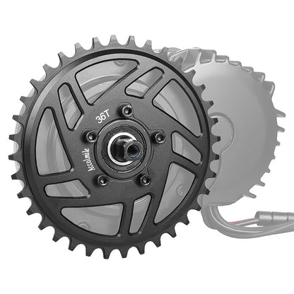 A Bafang central motor tooth plate 36T is suitable for BBS01 02 electric bicycle modified aluminum plate