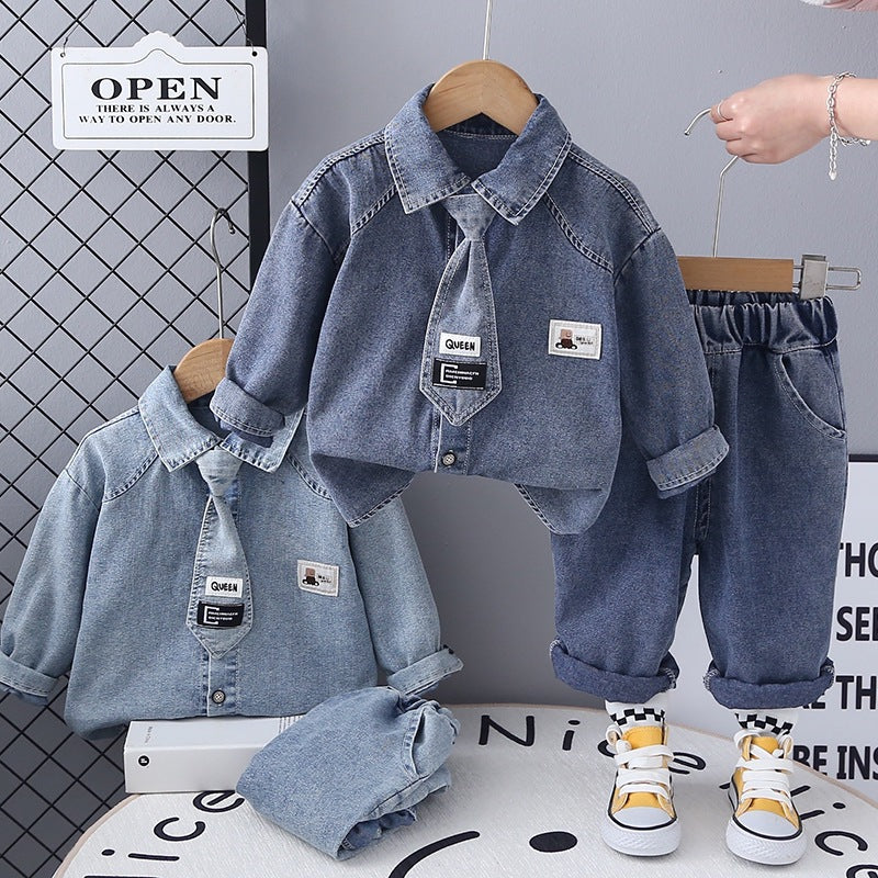 A children's denim suit