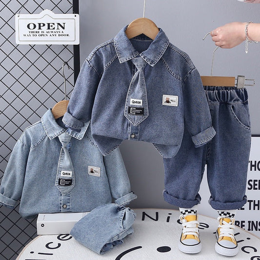 A children's denim suit
