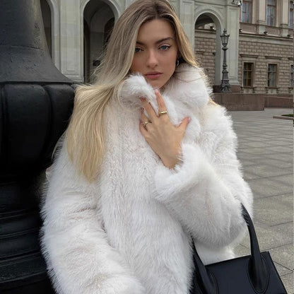 A faux fur jacket