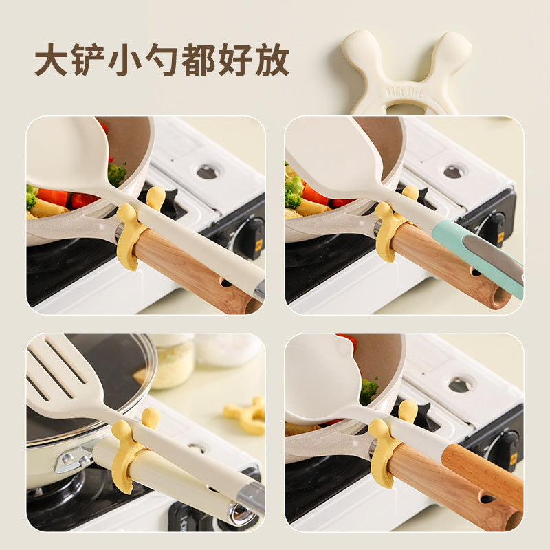A Silicone Pot Spoon Shovel Shelf
