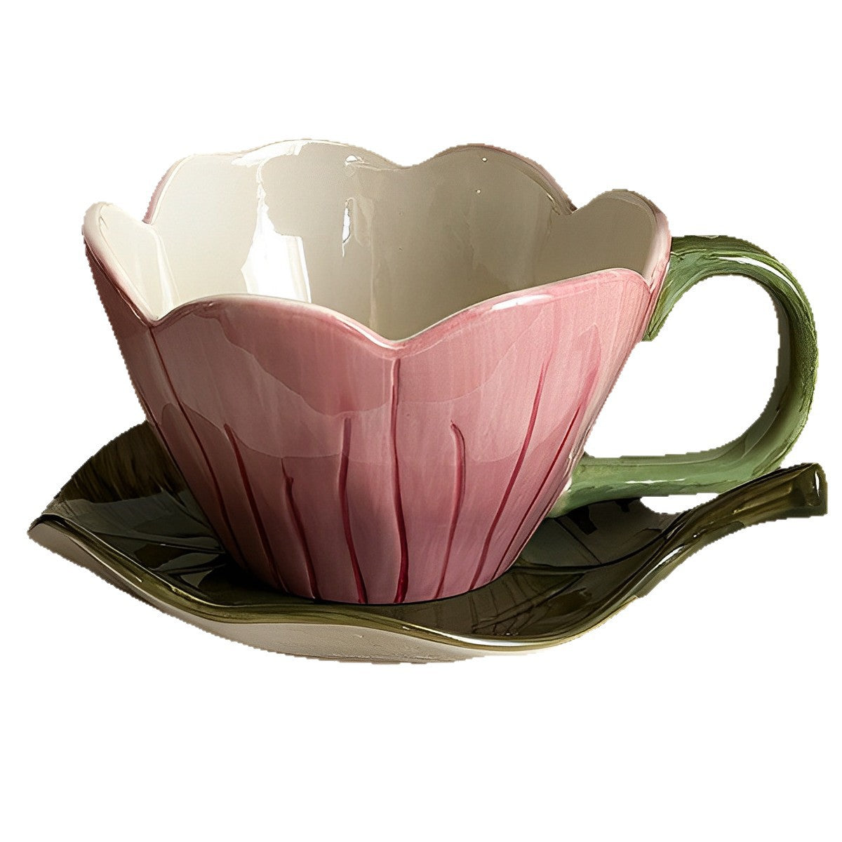 A flower ceramic cup