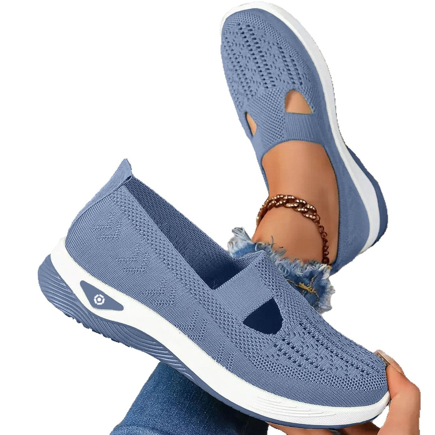 A shoes summer breathable sandals non-slip soft-soled elderly shoes women's casual shoes middle-aged and elderly walking shoes