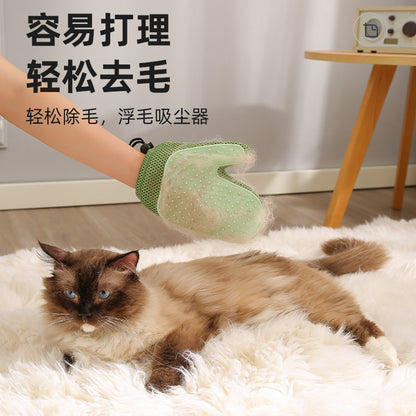 A pet hair removal multi-functional gloves