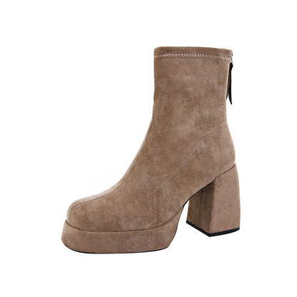 A suede boot