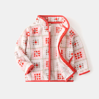 A children's warm fleece jacket for winter