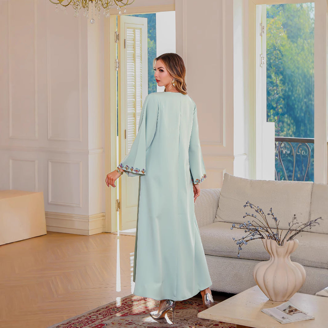 A long-sleeved robe women's dress