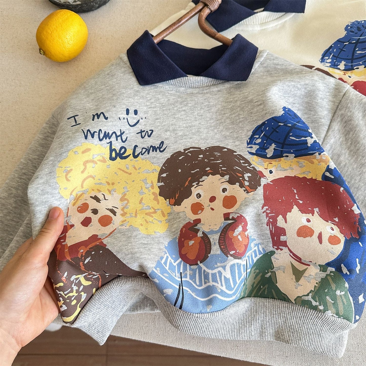 A children's long-sleeved top