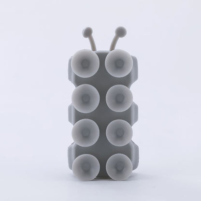 A suction cup shower bracket