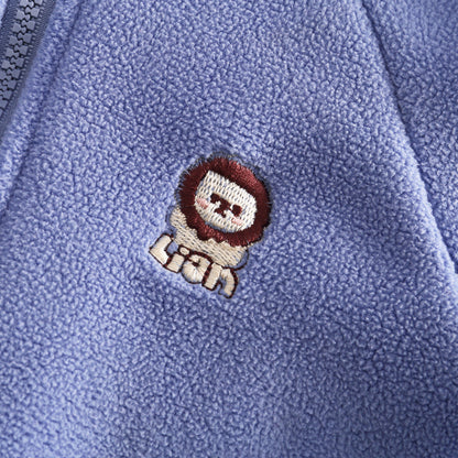 A children's warm fleece jacket for winter