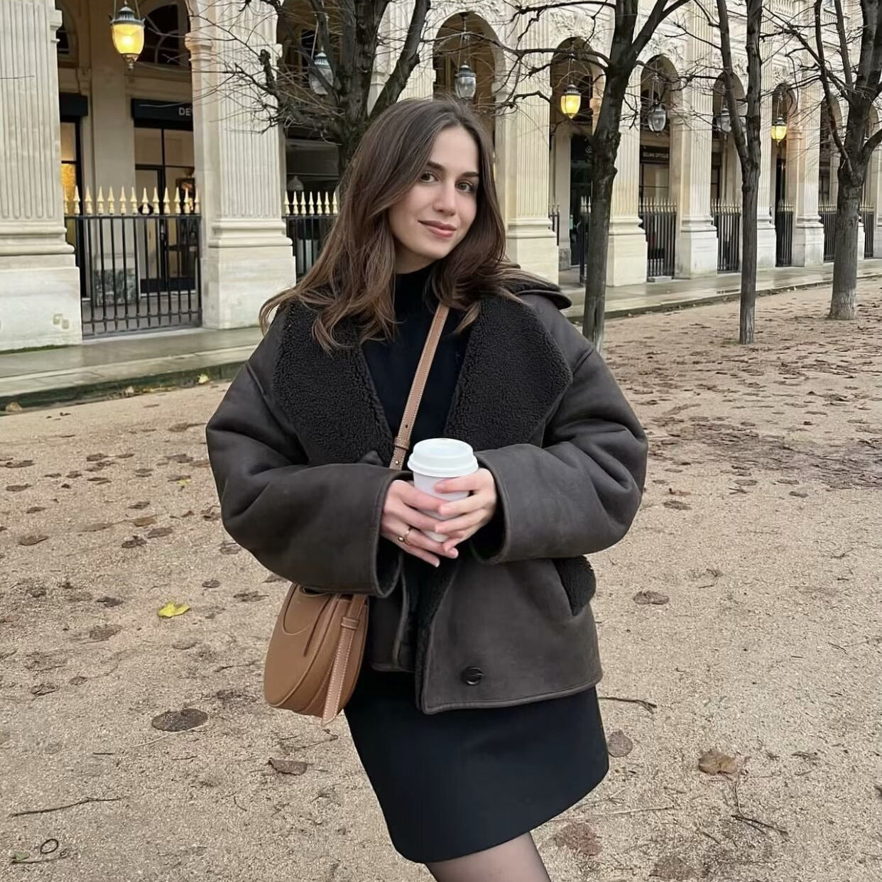 A women's leather jacket
