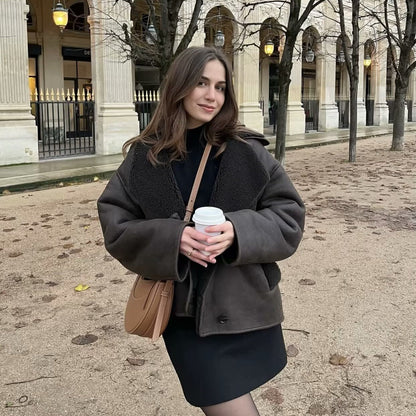 A women's leather jacket