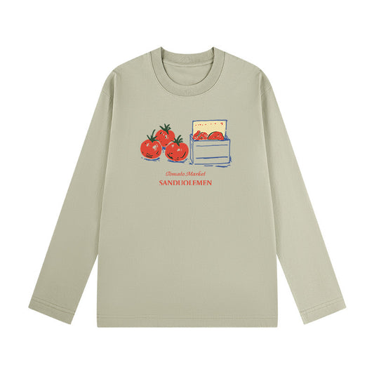 A cotton long-sleeved top