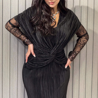 A lace evening dress