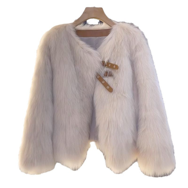 A faux fur jacket