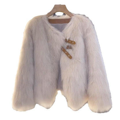 A faux fur jacket