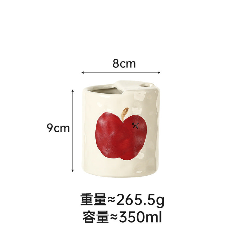 A apple ceramic cup
