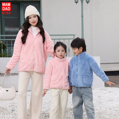 A children's warm fleece jacket for winter